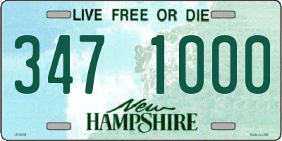 NH license plate 3471000