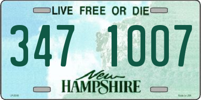 NH license plate 3471007