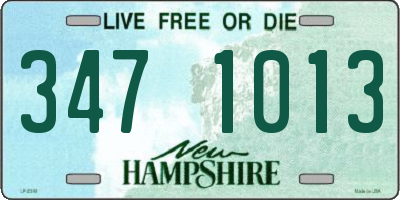 NH license plate 3471013