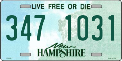 NH license plate 3471031
