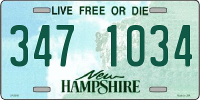 NH license plate 3471034