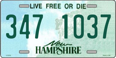 NH license plate 3471037