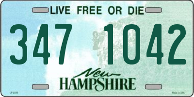 NH license plate 3471042