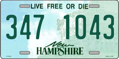 NH license plate 3471043