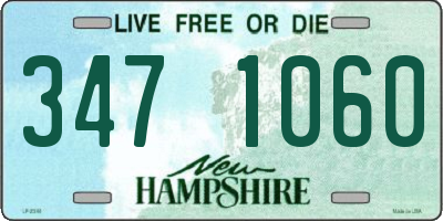 NH license plate 3471060