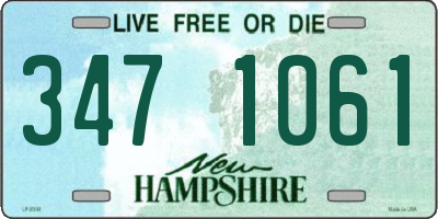 NH license plate 3471061