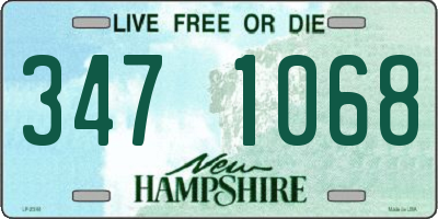 NH license plate 3471068