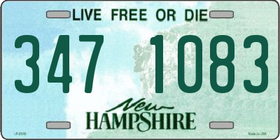 NH license plate 3471083