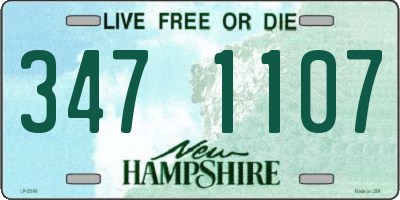 NH license plate 3471107