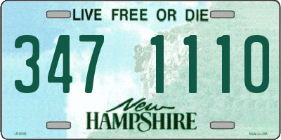 NH license plate 3471110