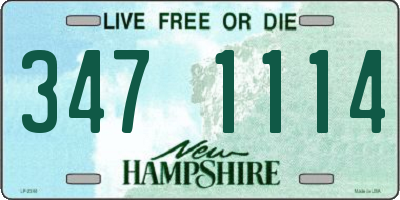 NH license plate 3471114