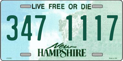 NH license plate 3471117