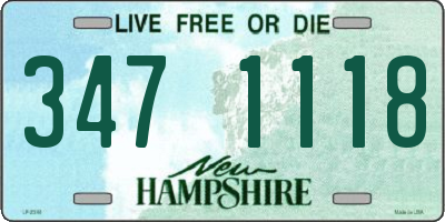 NH license plate 3471118