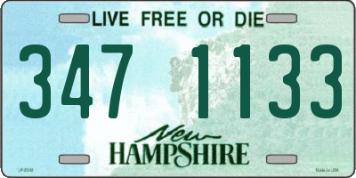 NH license plate 3471133