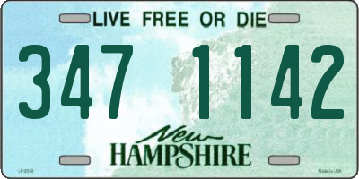 NH license plate 3471142