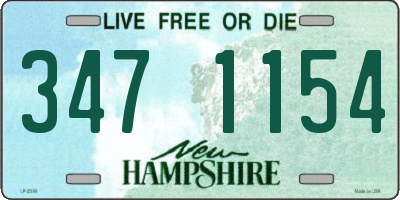 NH license plate 3471154