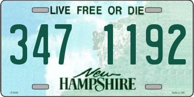 NH license plate 3471192