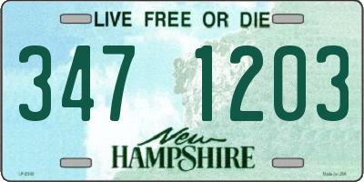 NH license plate 3471203
