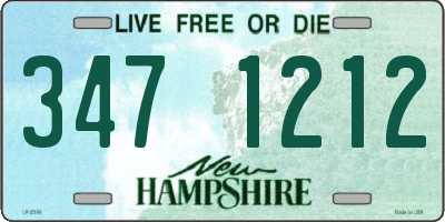 NH license plate 3471212