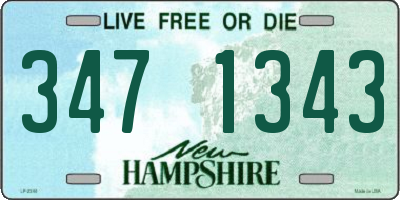 NH license plate 3471343