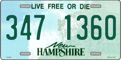 NH license plate 3471360