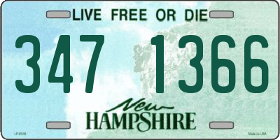NH license plate 3471366