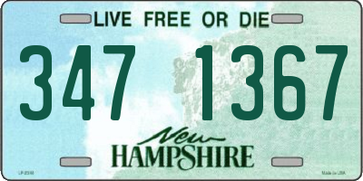 NH license plate 3471367