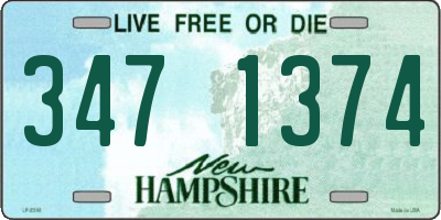 NH license plate 3471374