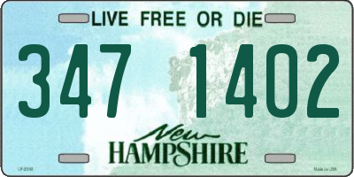 NH license plate 3471402