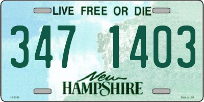NH license plate 3471403