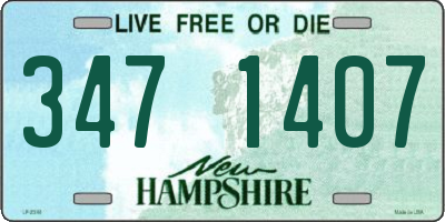 NH license plate 3471407