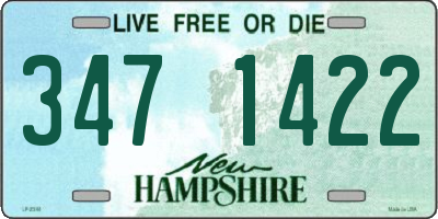 NH license plate 3471422