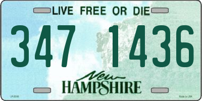 NH license plate 3471436