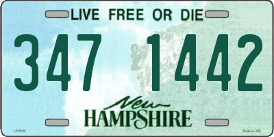 NH license plate 3471442