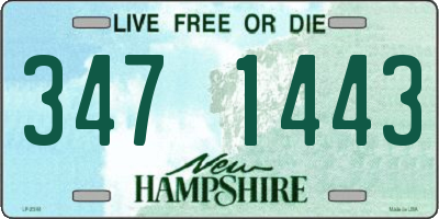 NH license plate 3471443