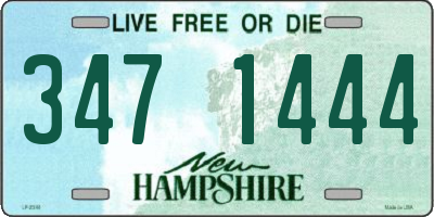 NH license plate 3471444