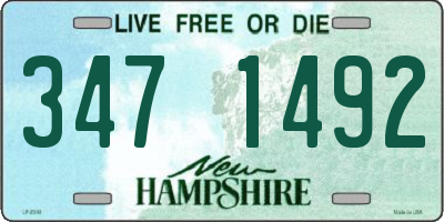 NH license plate 3471492