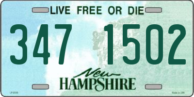 NH license plate 3471502