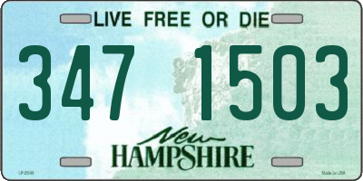 NH license plate 3471503