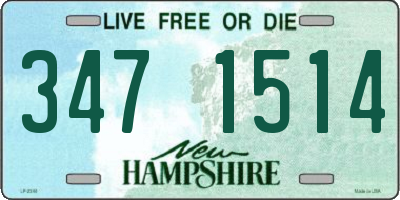NH license plate 3471514