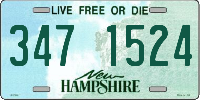 NH license plate 3471524