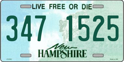 NH license plate 3471525