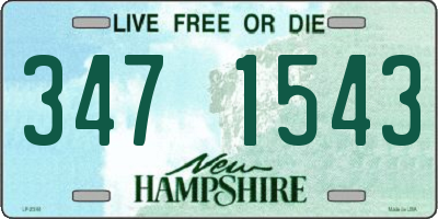 NH license plate 3471543
