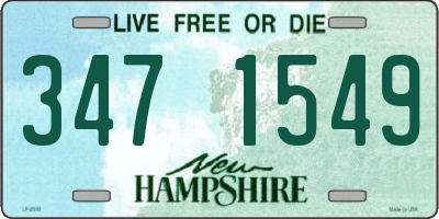 NH license plate 3471549