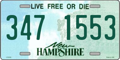 NH license plate 3471553