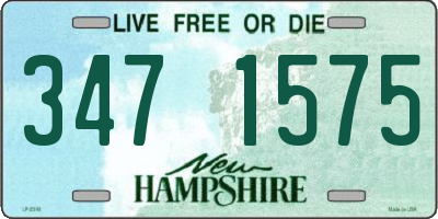 NH license plate 3471575