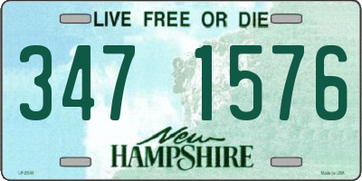 NH license plate 3471576