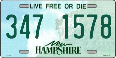 NH license plate 3471578