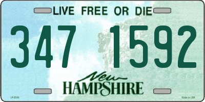 NH license plate 3471592