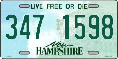 NH license plate 3471598